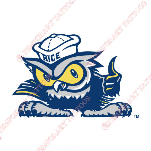 Rice Owls Customize Temporary Tattoos Stickers NO.5987